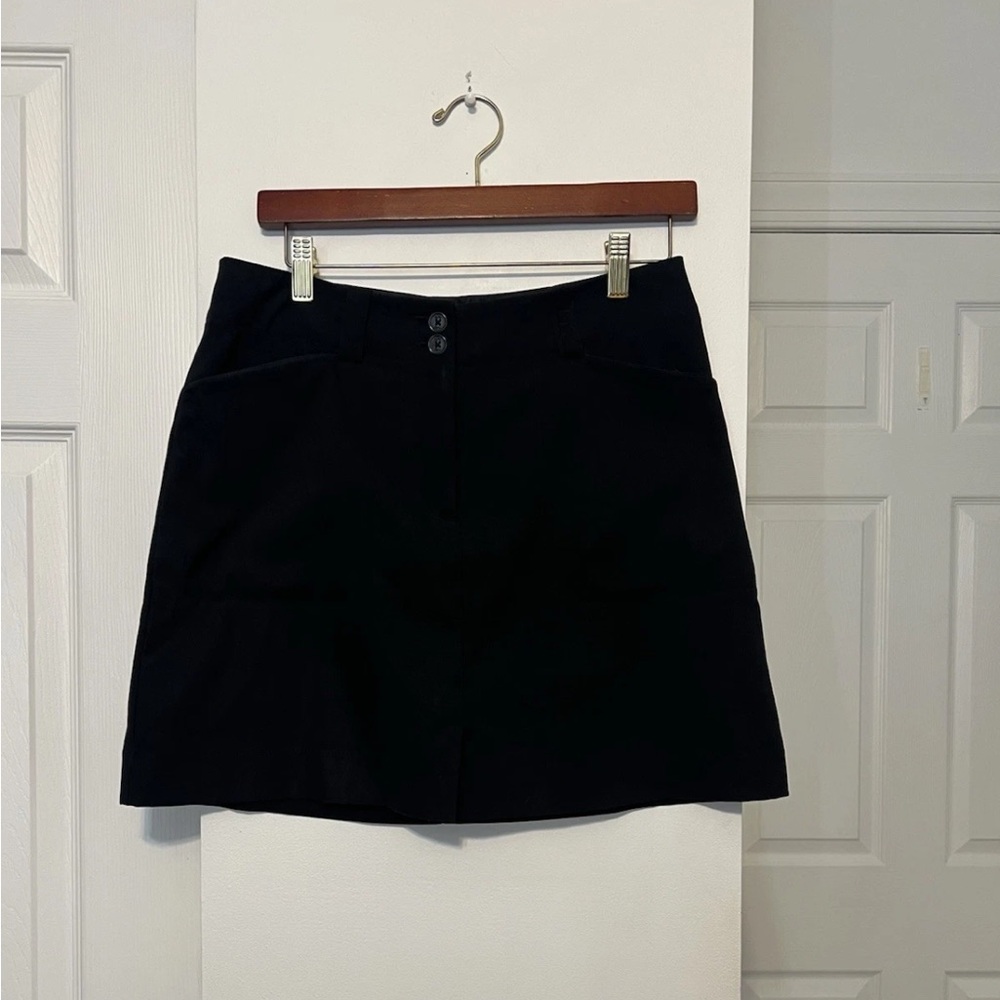 Nike Womens Golf Skort 4 Black Polyester DRI-FIT Pockets‎ Sport Skort.